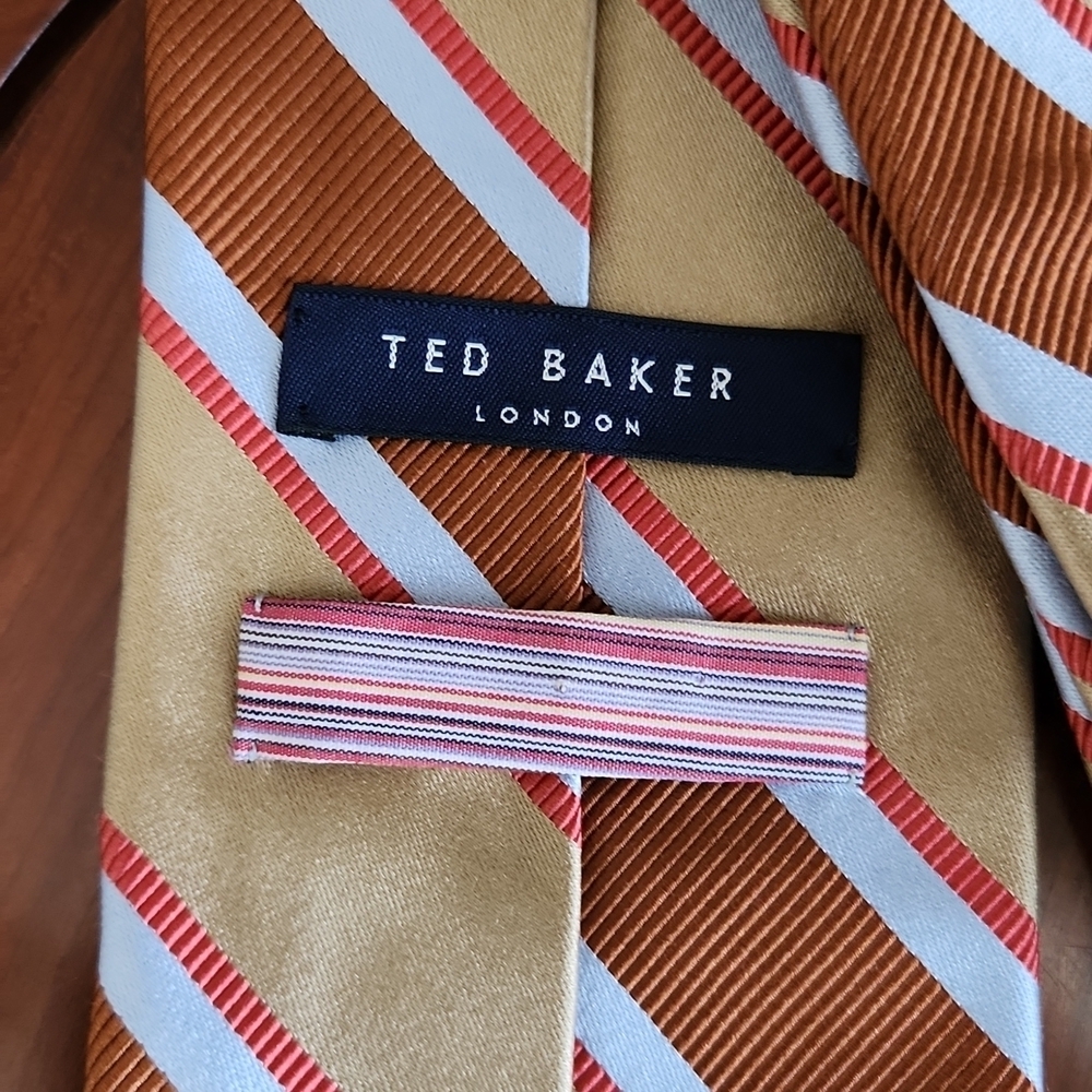Ted Baker London Diagonal Stripe Silk Tie - Picture 3 of 4